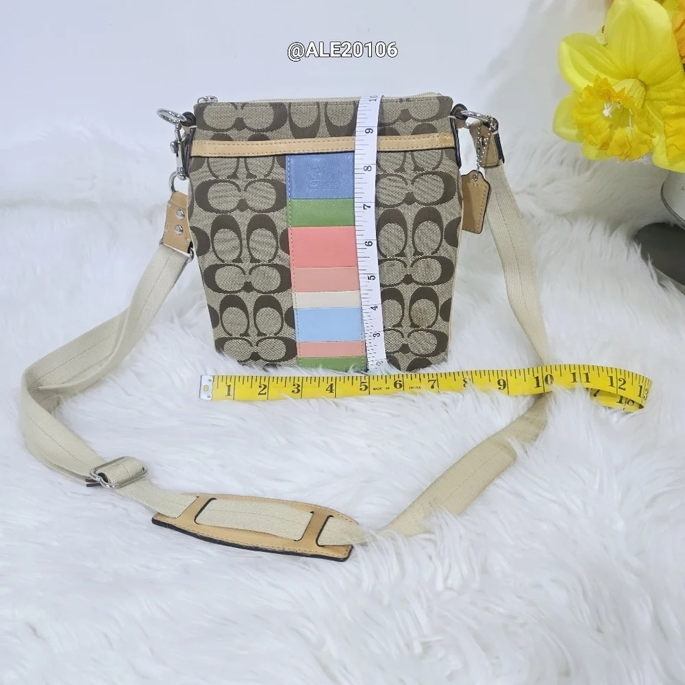 Coach Signature Stripe Crossbody Bag - Picture 4 of 14